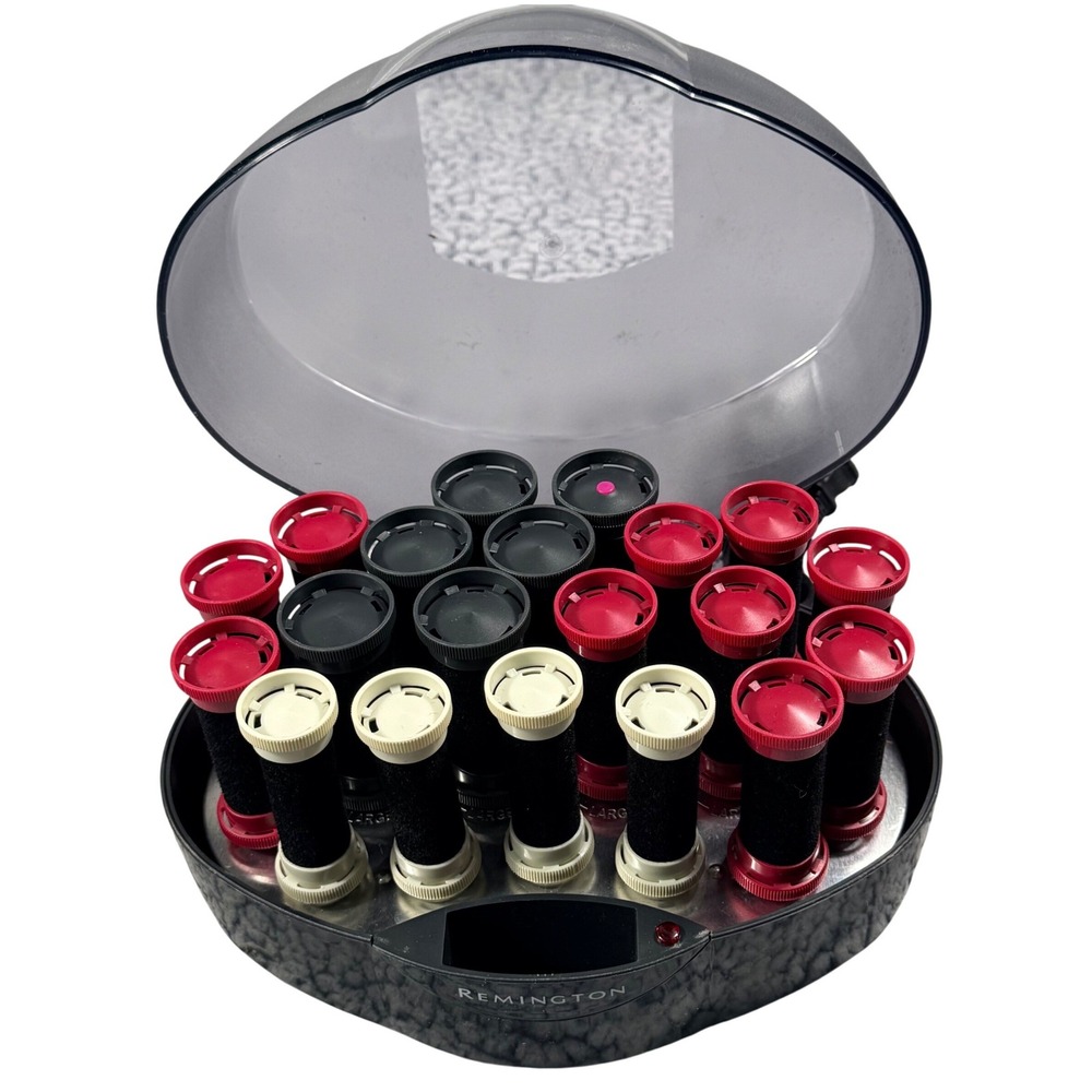 Remington Protect & Shine Hot Rollers Hair Curler Set 20 Velvety Wax Core KF-20i